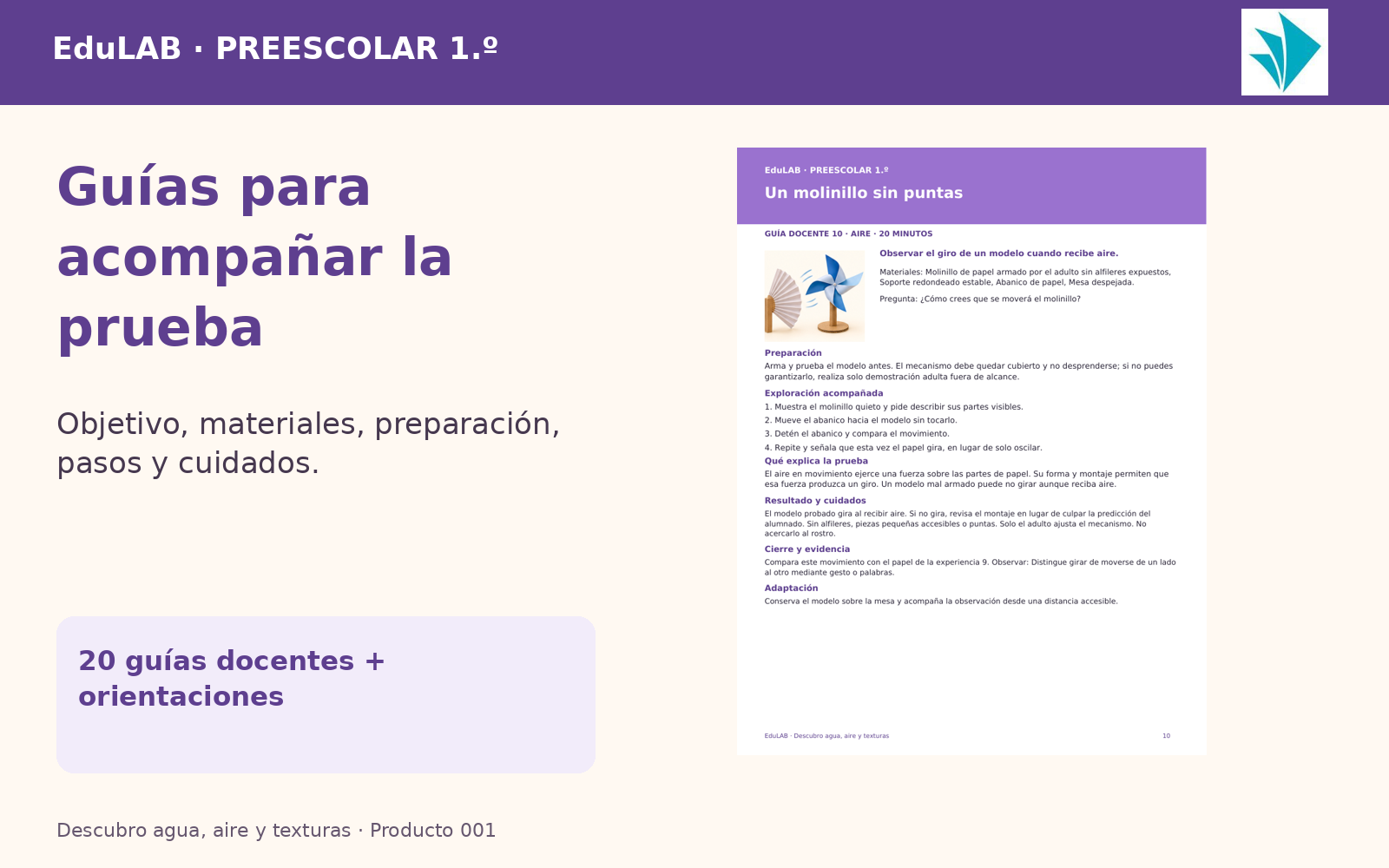 Descubro Agua, Aire y Texturas | 1.º de Preescolar | 20 Experiencias con Fichas, Guías, Word, PowerPoint y Portal HTML 4 Descubro Agua, Aire y Texturas | 1.º de Preescolar | 20 Experiencias con Fichas, Guías, Word, PowerPoint y Portal HTML - Imagen 4