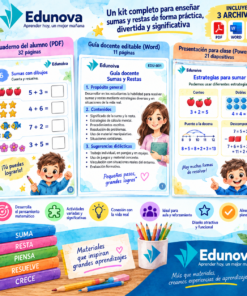 Cuaderno de Sumas y Restas para Primaria | 30 Actividades + PDF, Word y PowerPoint 3 Promocional