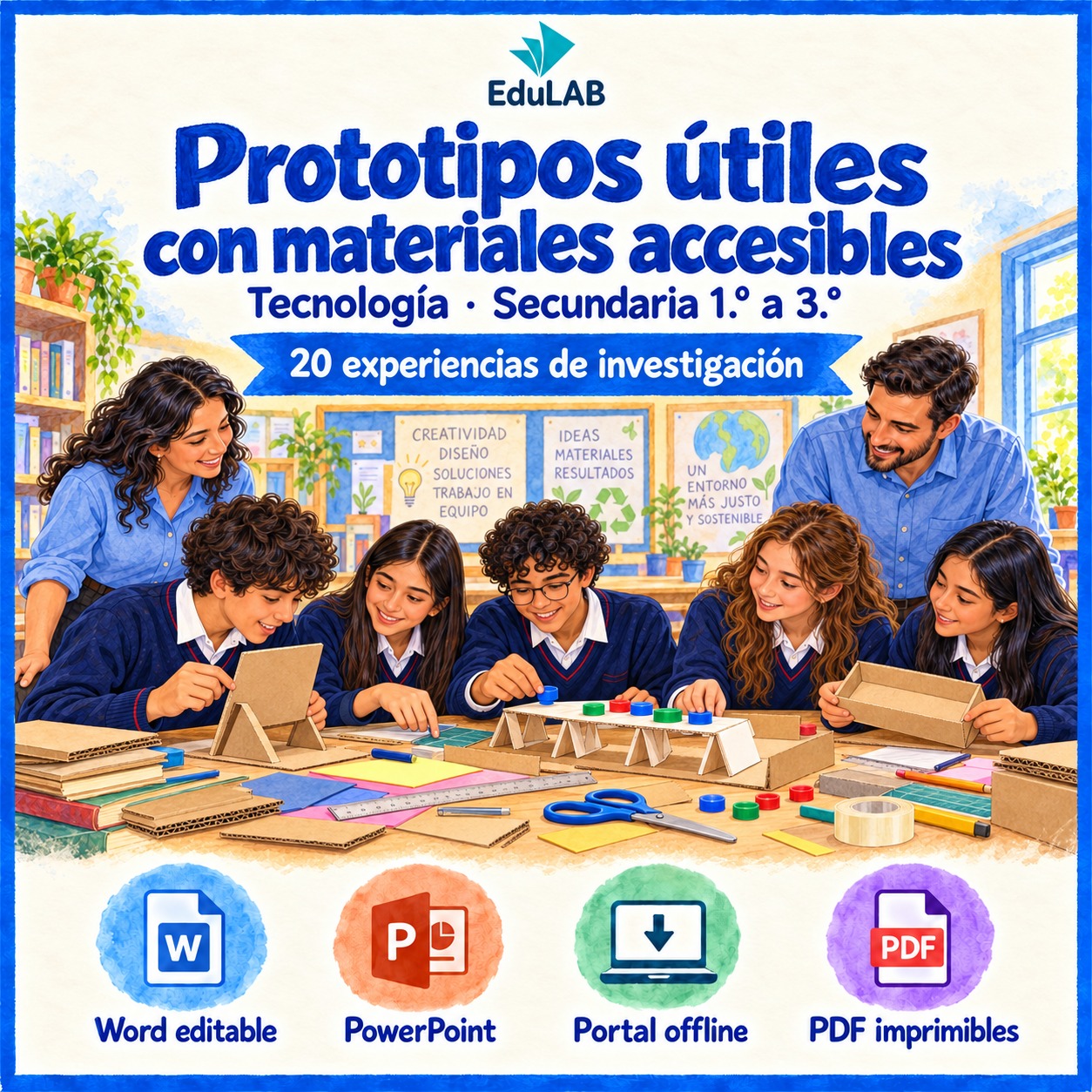 Prototipos útiles con materiales accesibles | Tecnología de 1.º a 3.º de secundaria | 20 experiencias y 49 recursos 1 Prototipos útiles con materiales accesibles | Tecnología de 1.º a 3.º de secundaria | 20 experiencias y 49 recursos