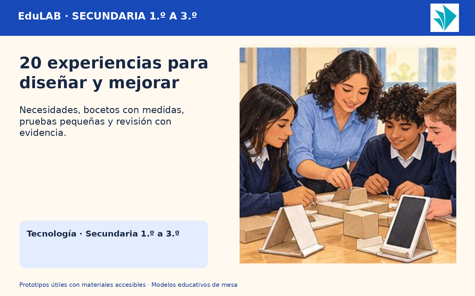 Prototipos útiles con materiales accesibles | Tecnología de 1.º a 3.º de secundaria | 20 experiencias y 49 recursos 2 Prototipos útiles con materiales accesibles | Tecnología de 1.º a 3.º de secundaria | 20 experiencias y 49 recursos - Imagen 2