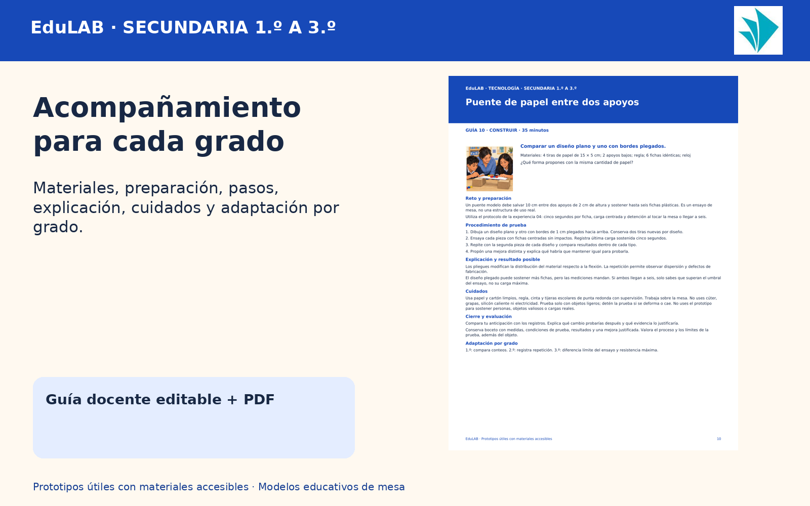 Prototipos útiles con materiales accesibles | Tecnología de 1.º a 3.º de secundaria | 20 experiencias y 49 recursos 4 Prototipos útiles con materiales accesibles | Tecnología de 1.º a 3.º de secundaria | 20 experiencias y 49 recursos - Imagen 4