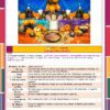 Planeación Proyecto Escolar: “Día de Muertos" 1°, 2° y 3° Grado Primaria NEM 11 Una colorida hoja de trabajo educativa en español que explica los elementos de un altar del Día de los Muertos. Incluye una tabla que describe los significados simbólicos de las velas, las flores, el agua, la comida y otros elementos del altar.