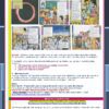 Proyecto Escolar Eclipses “El Día que amaneció dos veces” (3° y 4° Grado Primaria) 14 Una página de **Proyecto Escolar Eclipses “El Día que amaneció dos veces” (5° y 6° Grado Primaria)** sobre eclipses. Incluye ilustraciones de niños y adultos viendo un eclipse, secciones para entrevistas con familiares sobre experiencias de eclipses y texto educativo con recomendaciones para escribir sobre eclipses observados.