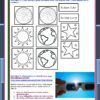 Proyecto Escolar Eclipses “El Día que amaneció dos veces” (3° y 4° Grado Primaria) 12 Una hoja de trabajo educativa en español sobre eclipses para Grado Primaria, que incluye actividades como colorear y recortar imágenes de eclipses solares y lunares para luego pegarlas en un cuaderno. El Proyecto Escolar Eclipses “El Día que amaneció dos veces” (5° y 6° Grado Primaria) incluye una recomendación en video y consejos sobre seguridad ocular durante un eclipse.