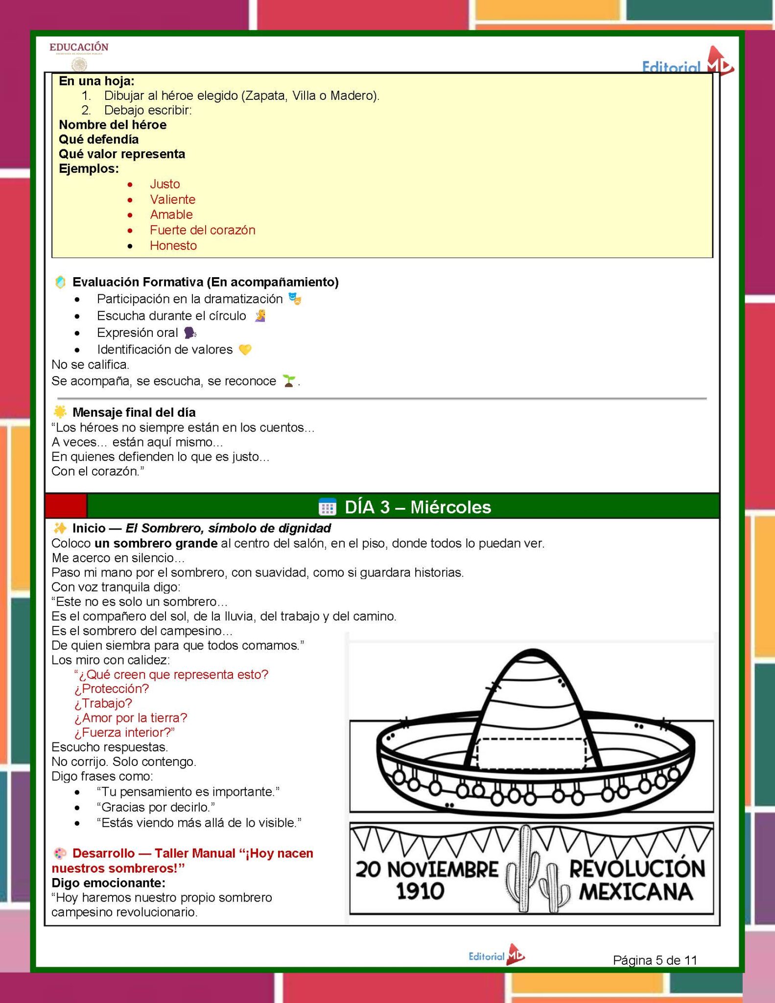 Planeación Proyecto Escolar: “Revolución Mexicana" 1°, 2° y 3° Grado Primaria NEM 2025 - 2026 4 Planeación Proyecto Escolar: “Revolución Mexicana" 1°, 2° y 3° Grado Primaria NEM 2025 - 2026 - Image 4