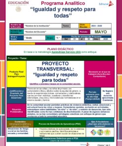 Póster educativo colorido en español que detalla un proyecto escolar titulado 