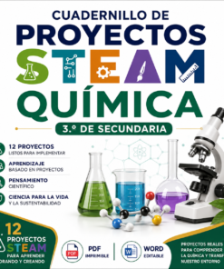 Cuadernillo de Proyectos STEAM Química 3.º de Secundaria | NEM 2026-2027 | PDF + Word Editable