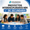 Proyectos Interdisciplinarios NEM 1.º de Secundaria 2026-2027 | Cuatro Campos Formativos | PDF Imprimible