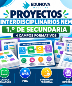 Proyectos Interdisciplinarios NEM 1.º de Secundaria | Cuatro Campos Formativos | PDF Imprimible