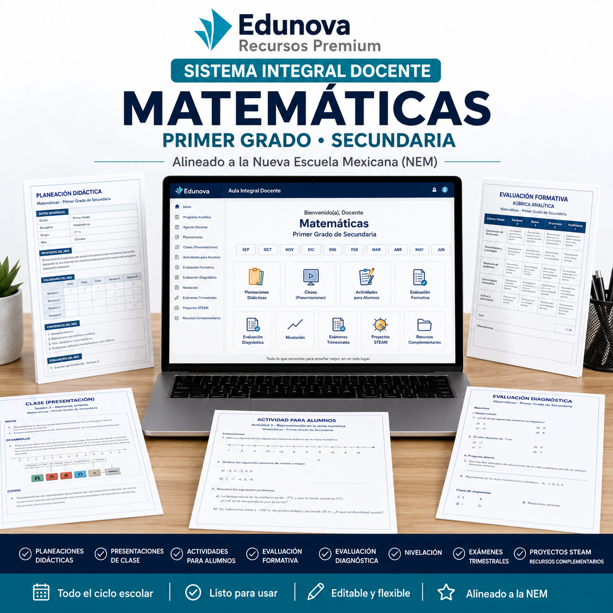 EduNEM Aula Integral | Matemáticas Primer Grado de Secundaria NEM · Ciclo Escolar Completo 2026-2027 1 EduNEM Aula Integral | Matemáticas Primer Grado de Secundaria NEM · Ciclo Escolar Completo 2026-2027
