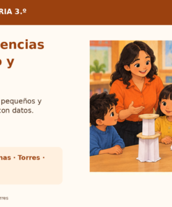 Diseñadores de Puentes y Torres | 3.º de Primaria | 20 Experiencias con Fichas, Guías, Word, PowerPoint y Portal HTML 8 Puentes y Torres Promocional 01
