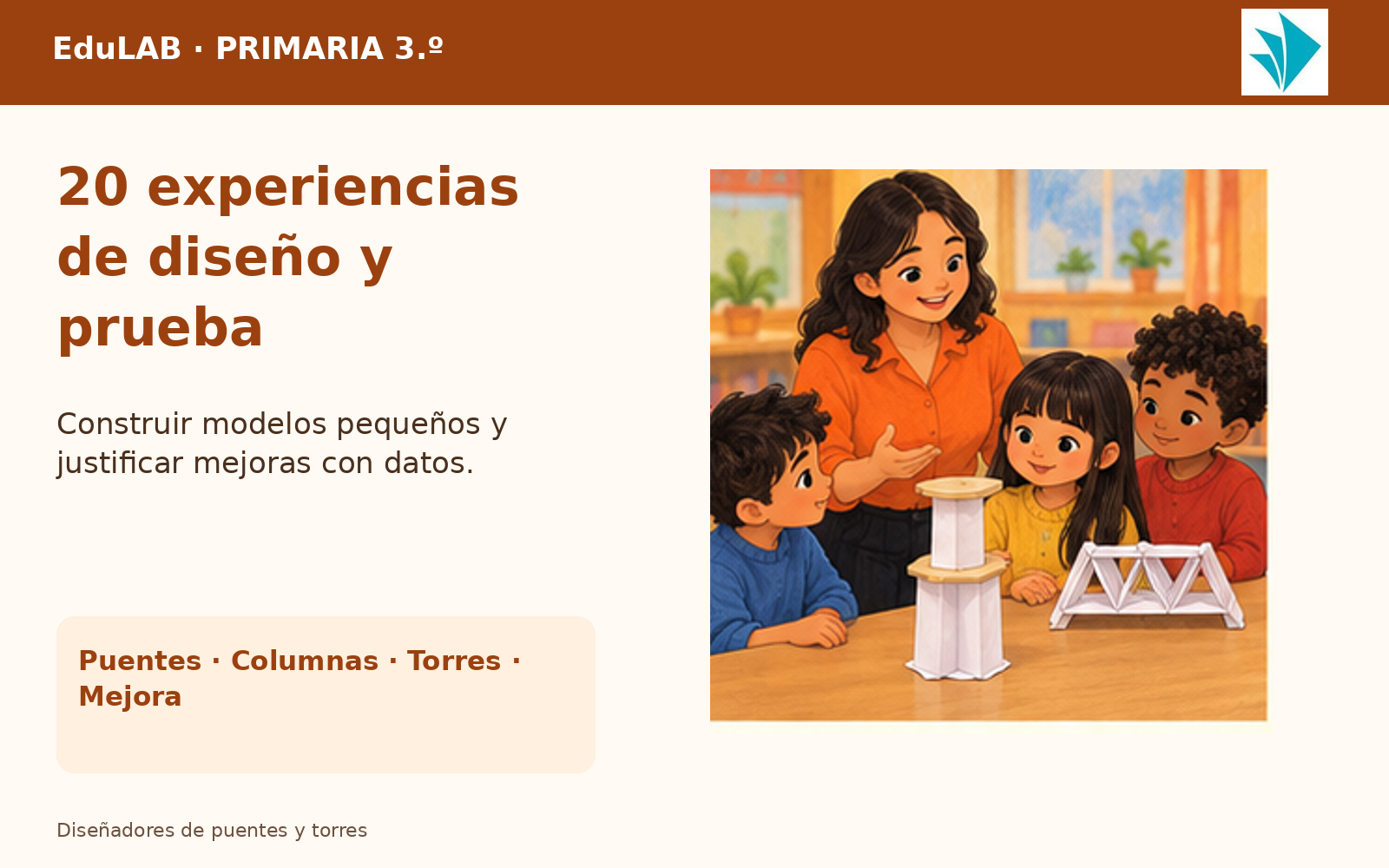 Diseñadores de Puentes y Torres | 3.º de Primaria | 20 Experiencias con Fichas, Guías, Word, PowerPoint y Portal HTML 2 Diseñadores de Puentes y Torres | 3.º de Primaria | 20 Experiencias con Fichas, Guías, Word, PowerPoint y Portal HTML - Imagen 2