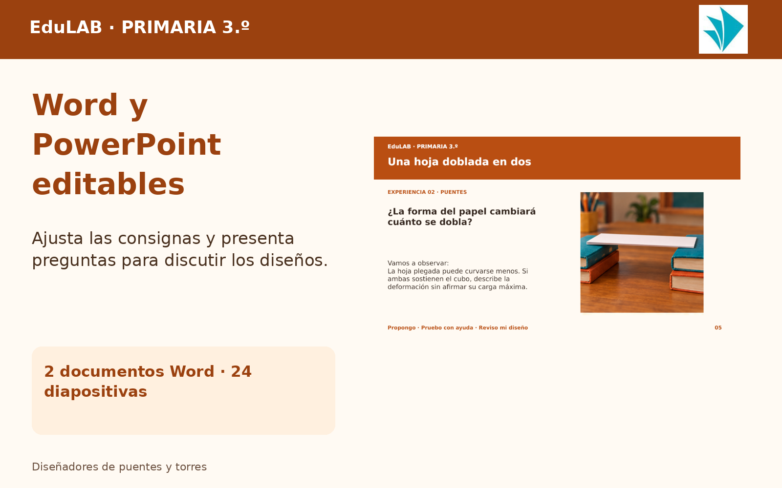 Diseñadores de Puentes y Torres | 3.º de Primaria | 20 Experiencias con Fichas, Guías, Word, PowerPoint y Portal HTML 6 Diseñadores de Puentes y Torres | 3.º de Primaria | 20 Experiencias con Fichas, Guías, Word, PowerPoint y Portal HTML - Imagen 6