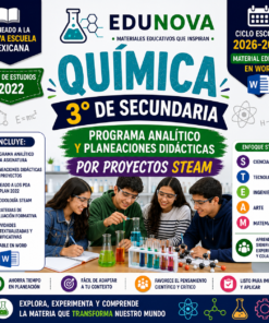 Química 3° Secundaria NEM 2026-2027 | Programa Analítico y Planeaciones por Proyectos STEAM | Word Editable