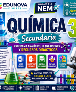 Química 3° Secundaria NEM 2026-2027 | Programa Analítico, Planeaciones y Recursos Didácticos Editables