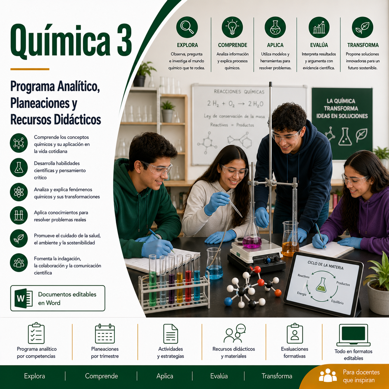 Química 3° Secundaria NEM 2026-2027 | Programa Analítico, Planeaciones y Recursos Didácticos Editables 1 Química 3° Secundaria NEM 2026-2027 | Programa Analítico, Planeaciones y Recursos Didácticos Editables