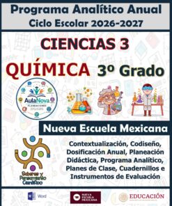 Programa Analítico Anual CIENCIAS III QUÍMICA, Secundaria 3º (Ciclo Escolar 2026 – 2027)