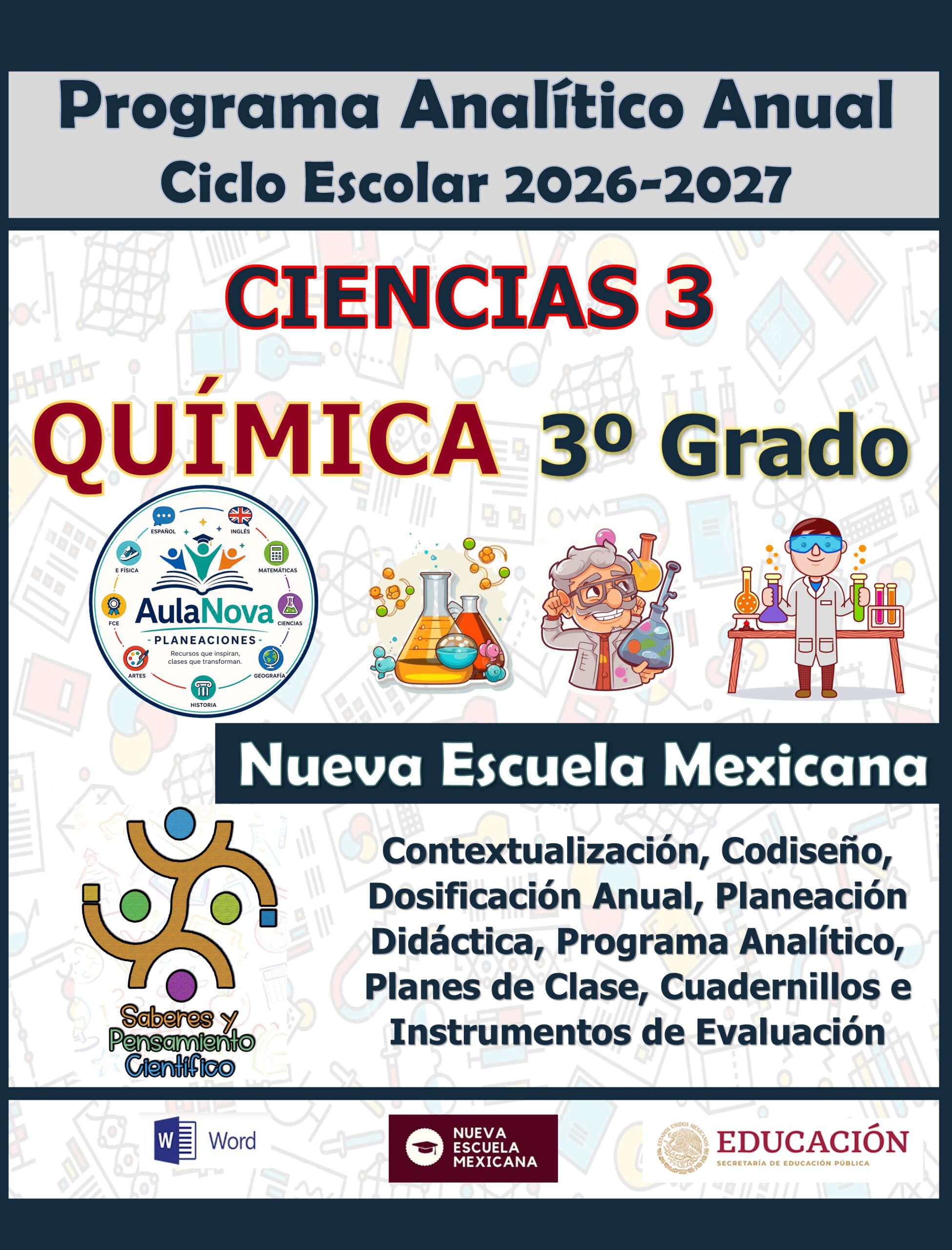 Programa Analítico Anual CIENCIAS III QUÍMICA, Secundaria 3º (Ciclo Escolar 2026 – 2027) 1 Programa Analítico Anual CIENCIAS III QUÍMICA, Secundaria 3º (Ciclo Escolar 2026 – 2027)