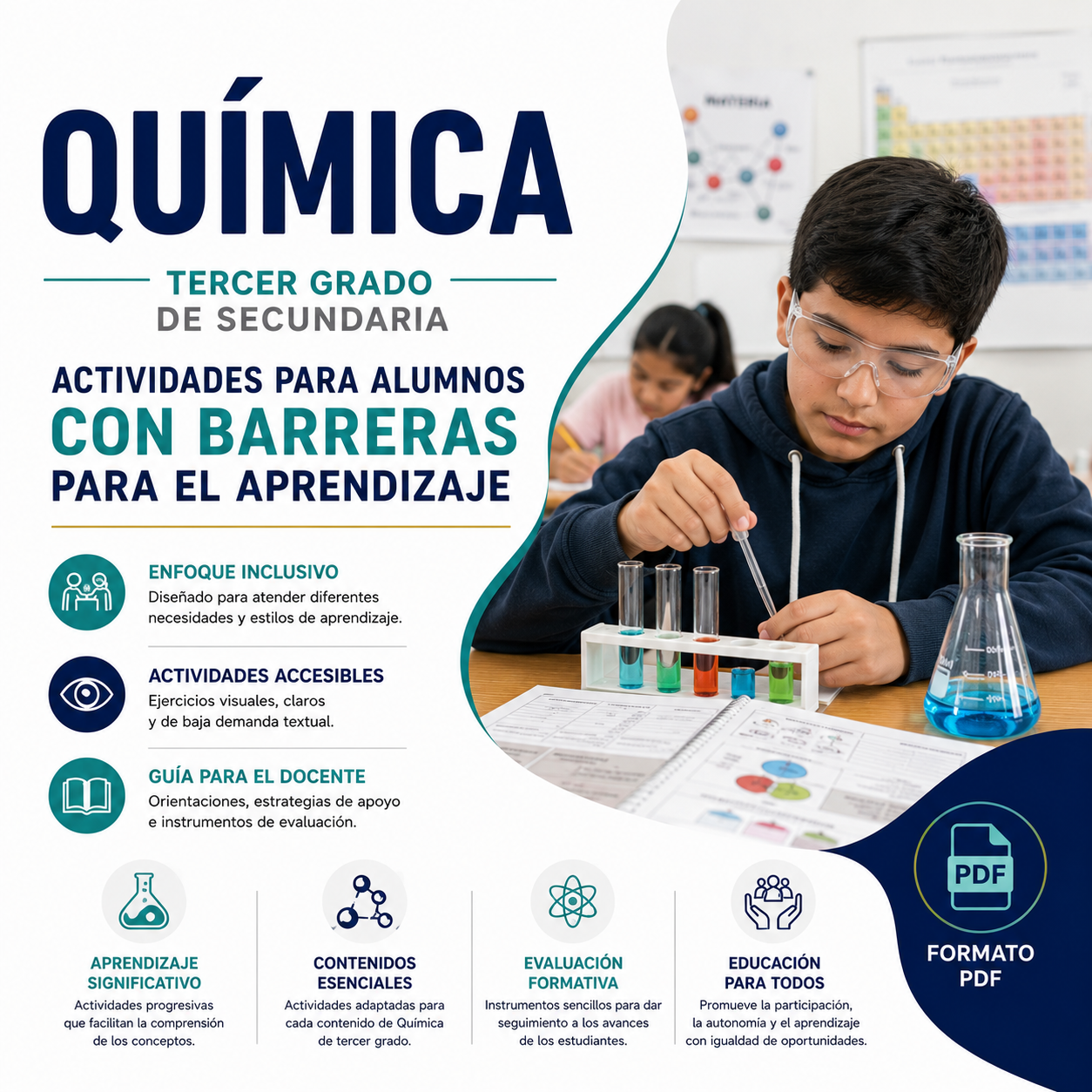 Química Tercer Grado de Secundaria Actividades para Alumnos con Barreras para el Aprendizaje 2026-2027 PDF 1 Química Tercer Grado de Secundaria Actividades para Alumnos con Barreras para el Aprendizaje 2026-2027 PDF