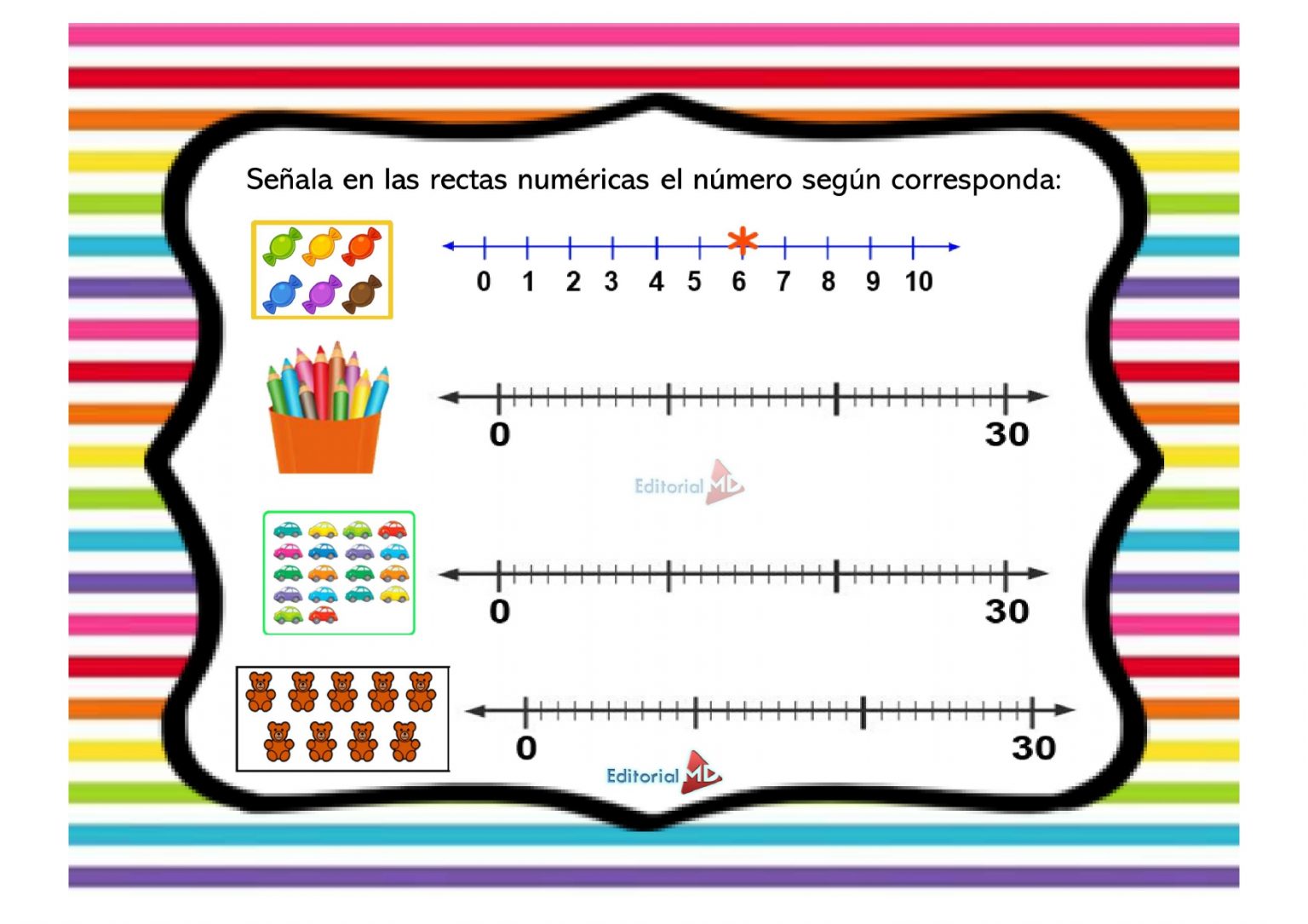 Ejercicios De Recta Numerica Para Niños De Primer Grado