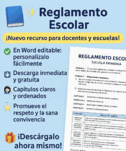 Reglamento Escolar Primaria y Secundaria NEM 2025 -2026 !GRATIS!
