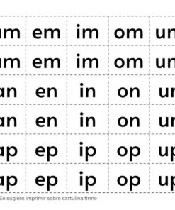 Imagen que muestra una cuadrícula de sílabas de dos letras, dispuestas en columnas bajo los encabezados 