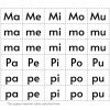 Recortables. Letras y silabas 8