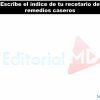 Remedio casero actividad