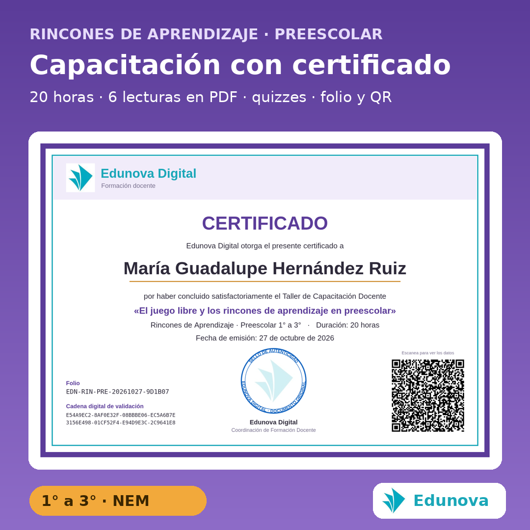 Rincones de Aprendizaje Preescolar 1° a 3° | 10 Rincones, 40 Actividades y Recursos NEM Fase 2 8 Rincones de Aprendizaje Preescolar 1° a 3° | 10 Rincones, 40 Actividades y Recursos NEM Fase 2 - Imagen 8
