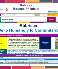 Una colorida tabla de rúbricas para la educación infantil titulada 