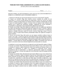 PAQUETE DE 3 EXAMENES PARA ADMISION EN EDUCACION BASICA 13 S6