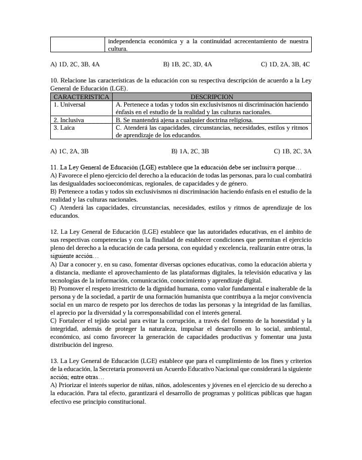 PAQUETE DE 3 EXAMENES PARA ADMISION EN EDUCACION BASICA 8 PAQUETE DE 3 EXAMENES PARA ADMISION EN EDUCACION BASICA - Image 8