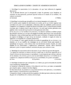 PAQUETE DE 6 SIMULADORES PARA ADMISION EN EDUCACION BASICA
