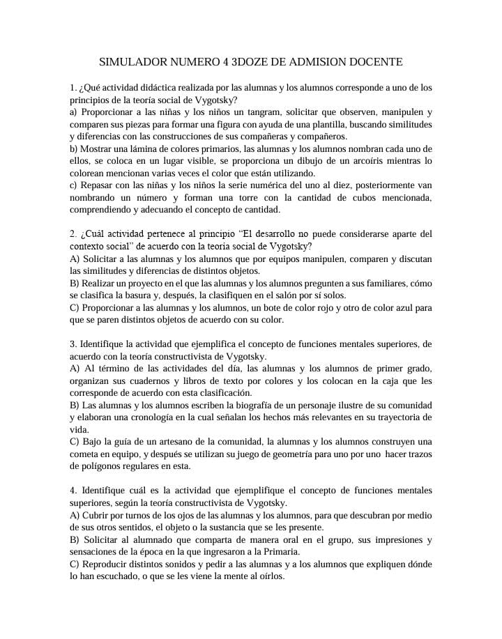 PAQUETE DE 6 SIMULADORES PARA ADMISION EN EDUCACION BASICA 4 PAQUETE DE 6 SIMULADORES PARA ADMISION EN EDUCACION BASICA - Image 4
