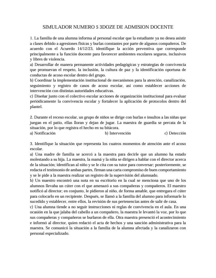 PAQUETE DE 6 SIMULADORES PARA ADMISION EN EDUCACION BASICA 5 PAQUETE DE 6 SIMULADORES PARA ADMISION EN EDUCACION BASICA - Image 5