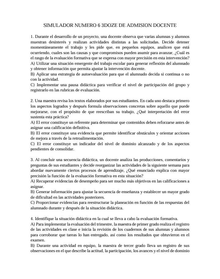 PAQUETE DE 6 SIMULADORES PARA ADMISION EN EDUCACION BASICA 7 PAQUETE DE 6 SIMULADORES PARA ADMISION EN EDUCACION BASICA - Image 7