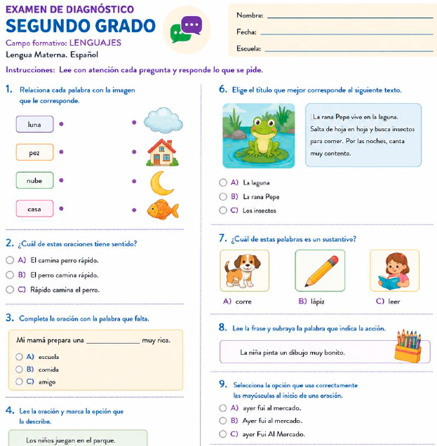 2º EXAMEN DIAGNÓSTICO NUEVO LINEAMIENTO SEP 2026-2027 2 2º EXAMEN DIAGNÓSTICO NUEVO LINEAMIENTO SEP 2026-2027 - Image 2