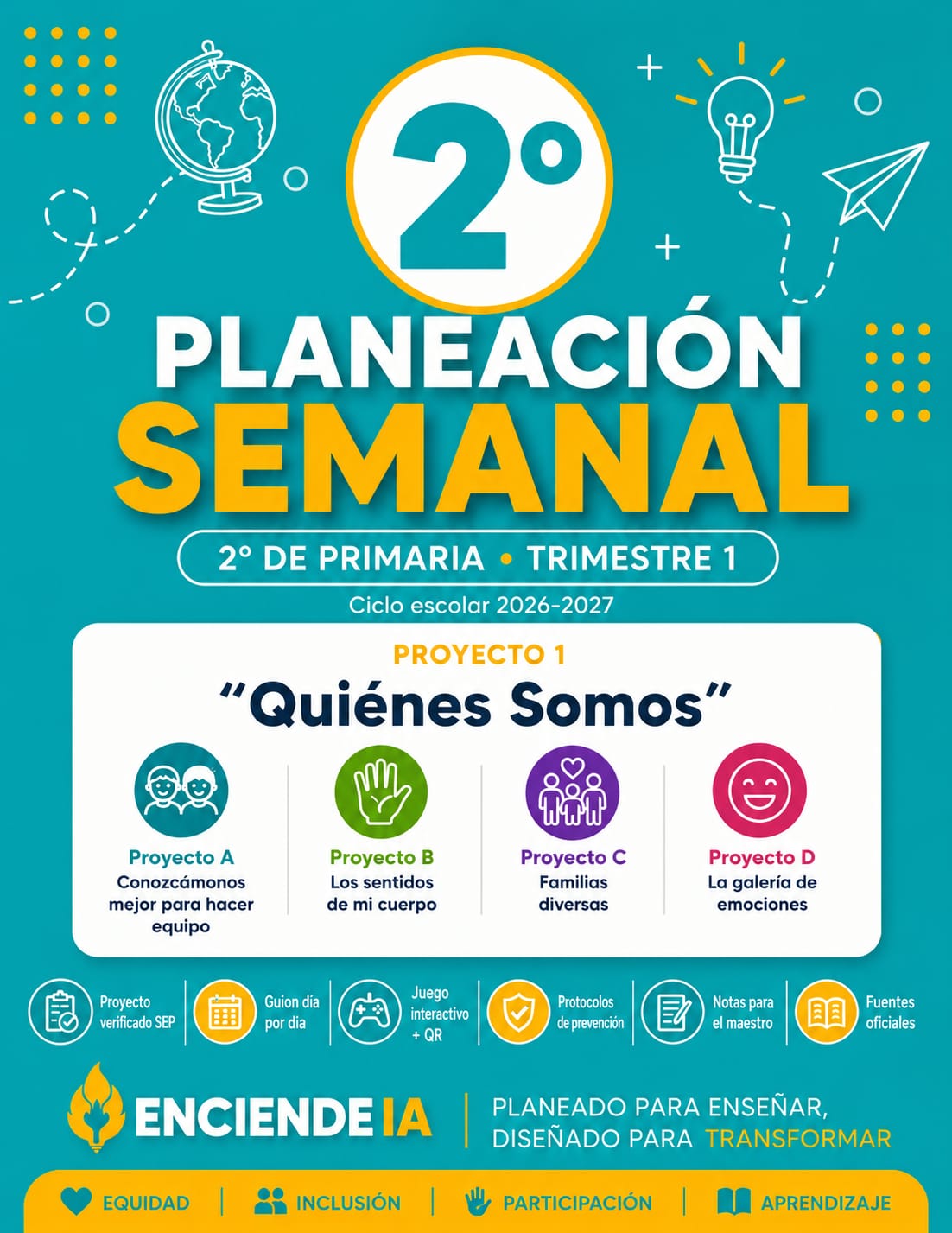Planeación Semanal 2° Primaria NEM — Proyecto Integrado "Quiénes Somos" — Trimestre 1 (Editable) 1 Planeación Semanal 2° Primaria NEM — Proyecto Integrado "Quiénes Somos" — Trimestre 1 (Editable)