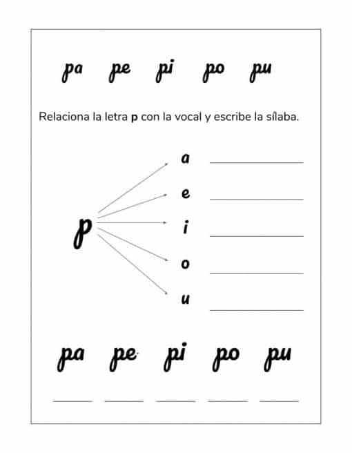 SILABAS PALABRAS LECTOESCRITURA INFANTIL 2