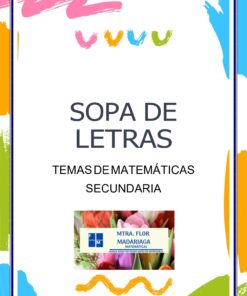 SOPA DE LETRAS MATEMATICAS SECUNDARIA