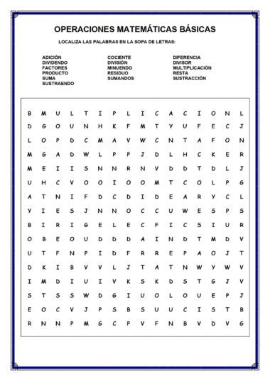 SOPA DE LETRAS MATEMATICAS SECUNDARIA - Image 3