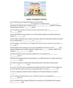 Cuestionario OCI Saberes y Pensamiento Científico-50 PREGUNTAS 3 Saberes y pensamiento