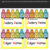 GAFETES DISEÑO CRAYOLAS