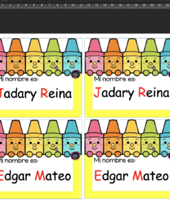 GAFETES DISEÑO CRAYOLAS