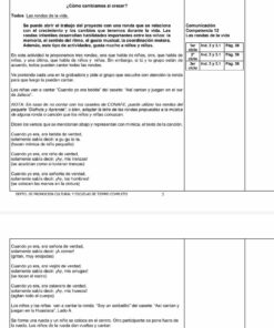 Un documento de texto en español que describe las actividades y competencias del Proyecto Escolar 