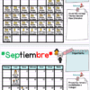 Calendario escolar C.E. 2025 - 2026 para docentes y alumnos. 7 Dos coloridos calendarios escolares para agosto y septiembre, con iconos de profesores y niños. El de agosto muestra las fechas de inicio de las clases, los días festivos, las reuniones del CTE y notas importantes. Septiembre destaca el Día de la Independencia y recordatorios de proyectos.