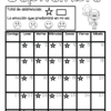 Calendario escolar C.E. 2025 - 2026 para docentes y alumnos. 8 Calendario español en blanco y negro para septiembre con estrellas que marcan la asistencia en varios días. Incluye un apartado para el seguimiento de las emociones predominantes con caritas sonrientes y un personaje de dibujos animados en la parte superior derecha.