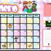 Calendario 2026 para trabajar con los alumnos 8 Un colorido calendario de enero en español con simpáticas ilustraciones de reyes, niños y manos. Hay secciones para cumpleaños y recordatorios, decoradas con diseños divertidos y juguetones.