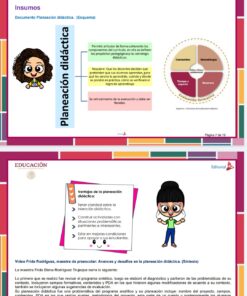 Productos Contestados Cuarta Sesión CTE 2025 - 2026 Preescolar Tema 1. 7 Una página digital en español presenta secciones sobre