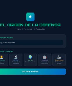 Pantalla de inicio de un juego titulado 